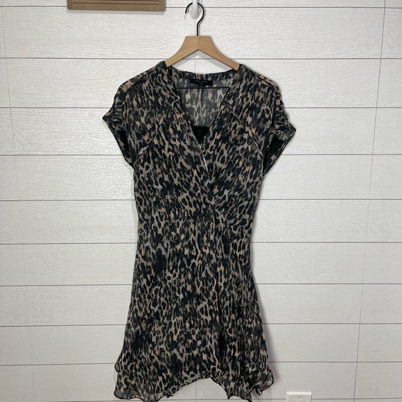 Allsaints Claria Animal Print Dress Size Small - Picture 6 of 16